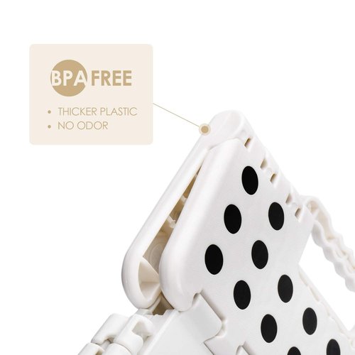 ACKO Folding Step Stool -13inch Height Premium Heavy Duty Foldable Foot Stool for Kids and Adults, Kitchen Garden Bathroom Stepping Stool White