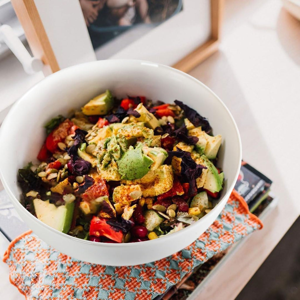 Dyware 40 oz Large Soup Bowl, Pho Bowls, 7-Inch Off-White Porcelain Bowls Set of 4