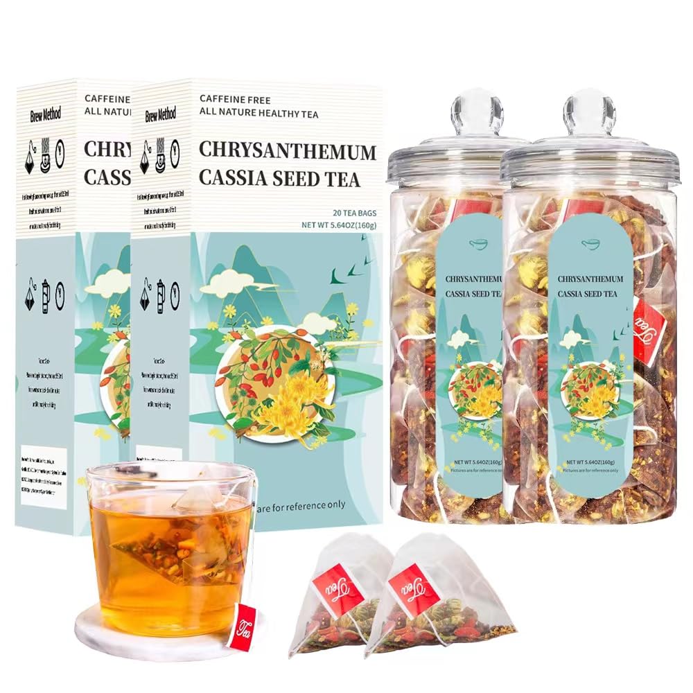 Chrysanthemum Cassia Seed Tea Bags, Chinese Liver Cleanse Detox & Repair Tea With Burdock Root Wolf-berry Honeysuckle Osmanthus Mixed Herbal Floral Tea Bags