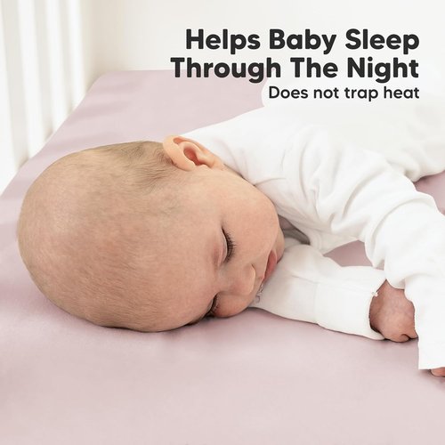 KeaBabies Organic Crib Sheets - 2-Pack Neutral Fitted Jersey Cotton for Boys & Girls | Soft Pastel Prints 52x28