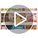 Kids Toy Storage Organizer with Bookshelf and 3 Removable Bins, White