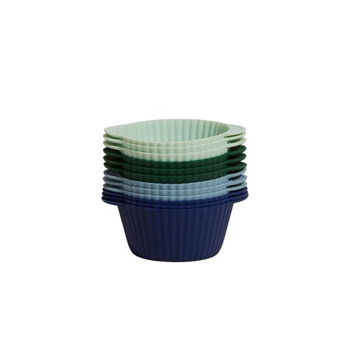 GIR: Get It Right Silicone Cupcake Liners – 12 Pack (2.75" x 1.45"), Frosty Mint