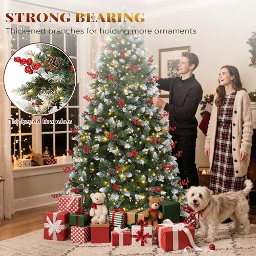 6ft Prelit Pre-Decorated Artificial Christmas Tree with Lights & Remote