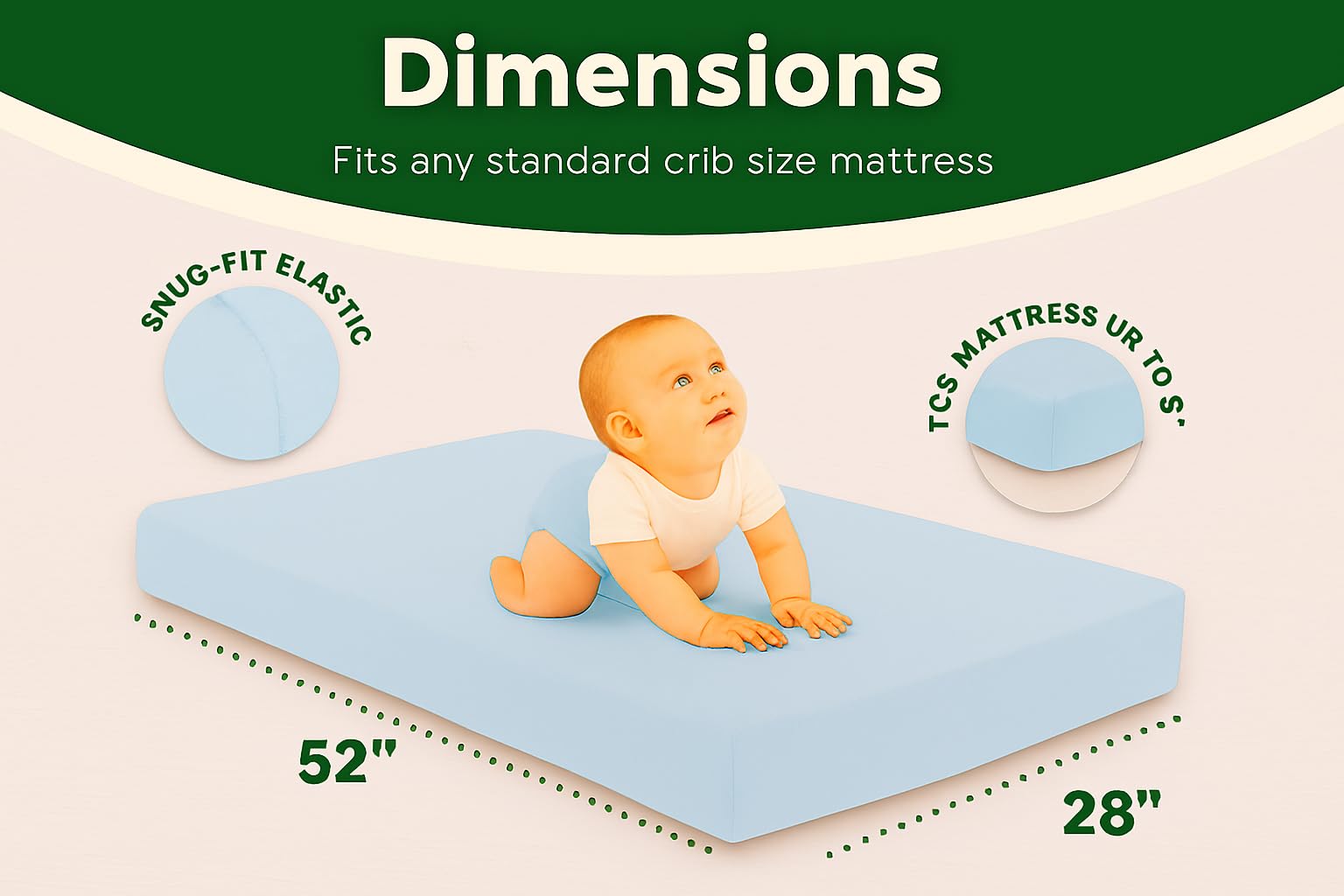 Extra Soft Muslin Fitted Crib Sheets 100% Cotton Baby Crib Sheets for Standard Crib Mattress | 28 X 52 Inches
