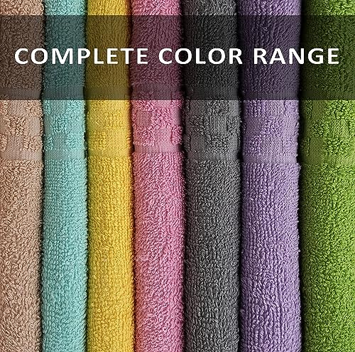 7-Pack Ultra Soft Cotton Bath Towels, 30" x 54" Large Absorbent Towel Set