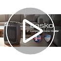 Lasko Portable Electric Ceramic Space Heater with Thermostat, 1500W Dark Gray