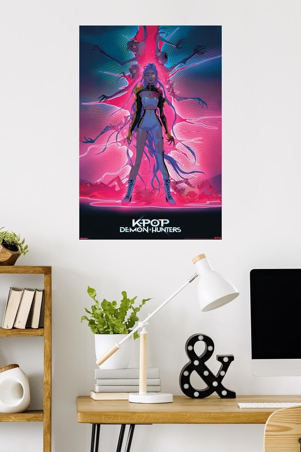Netflix KPop Demon Hunters Wall Poster - Rumi Dimensional Rip Design, Unframed 34L x 22.4W