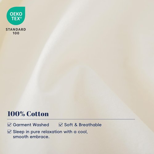 100% Washed Cotton Euro Shams with Ruffle, 2 Pack 26" x 26" Cotton Euro Sham Pillow Covers, No Insert, Ultra Soft Decorative Farmhouse Bedding for Bed Sofa, Cannoli Cream