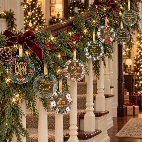 Thyle 24 Set Christian Ornaments with Cards Bible Verses - Classic Style, 24/Classic