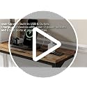 Narrow Console Table with Power Outlets, Adjustable Height Sofa Table (2-Pack)