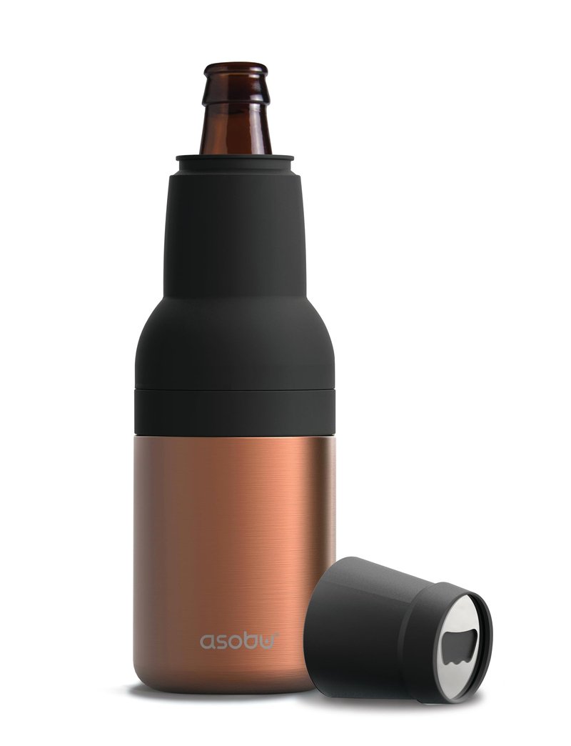 Asobu Frosty Beer Holder 2 Go Vacuum Insulated Double Walled Stainless Steel Beer Can and Bottle Cooler with Beer Opener, Bpa Free, Fits Standard 12oz Bottles & Cans, Gift for Beer Lovers