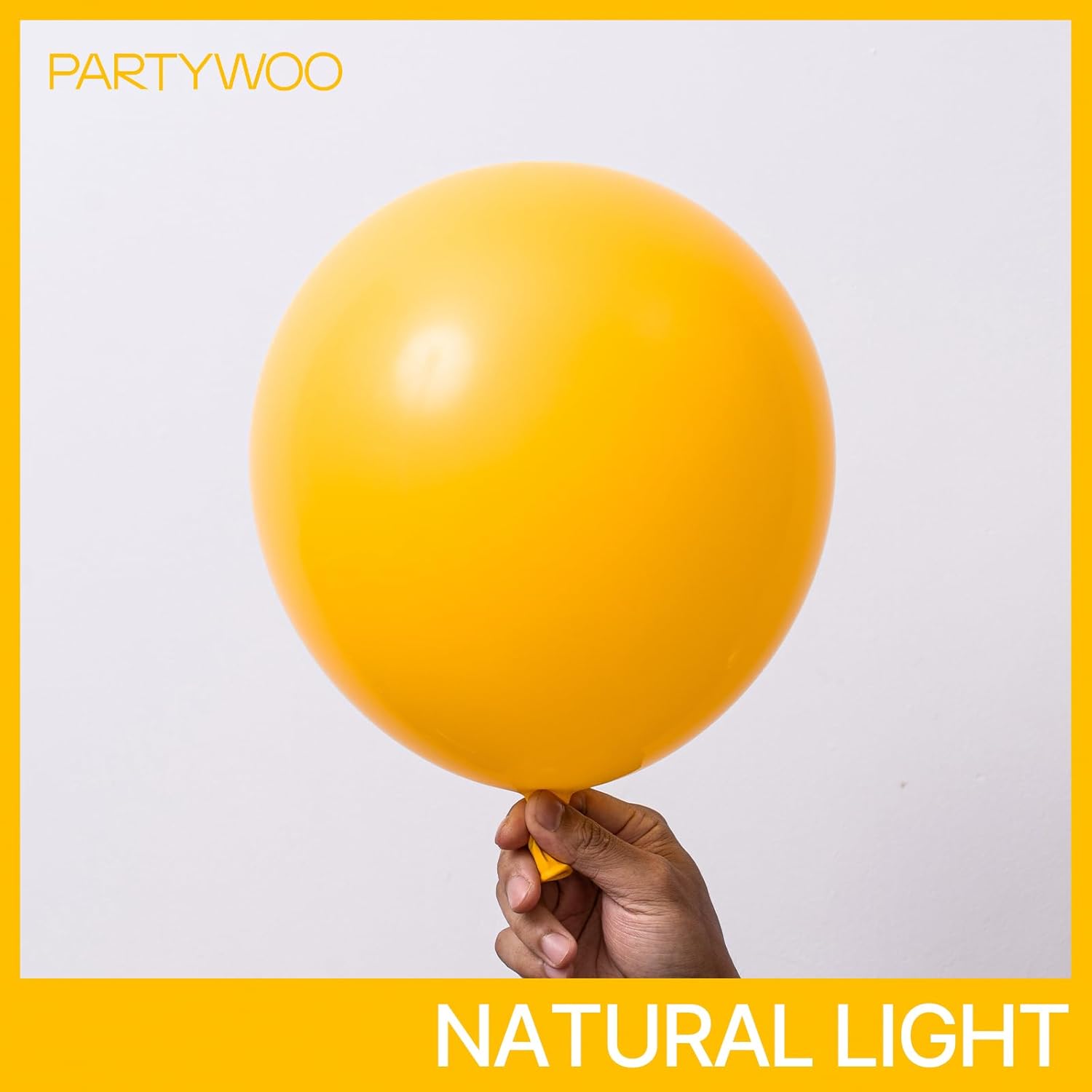 PartyWoo Mustard Yellow Balloons - 152-Piece Fall Balloon Arch Kit | 18", 12", 10", 5" Sizes for Birthday & Baby Showers