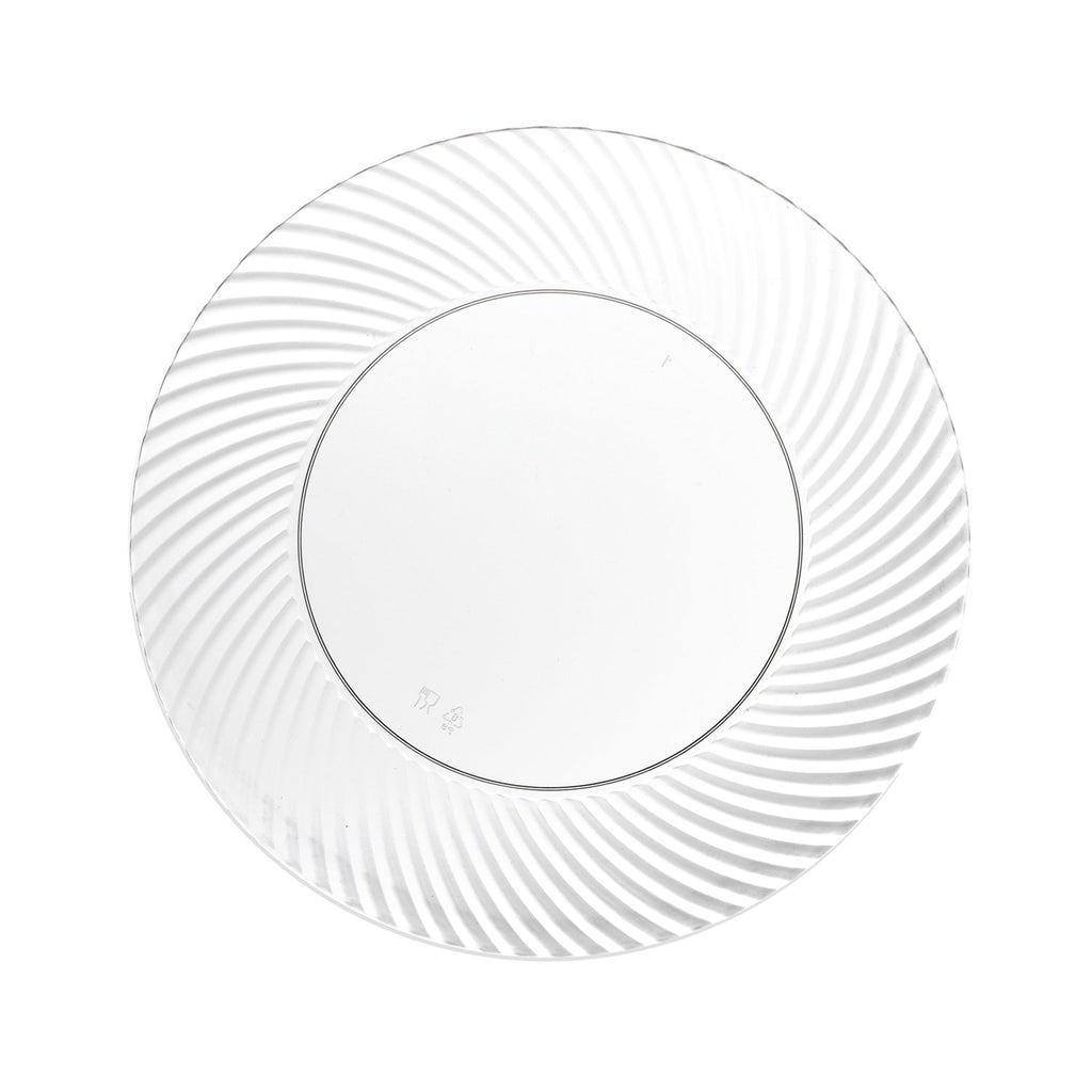 Party Essentials N687021 Swirl Plate, 6 ", Clear (Pack of 420)