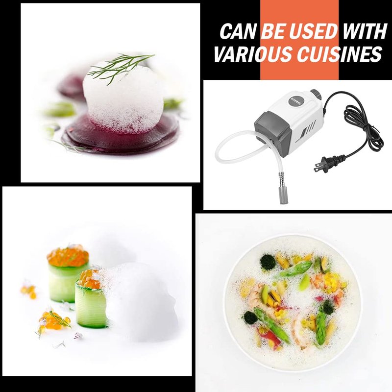 DUEBEL Molecular Gastronomy Foam Generator, Stepless Speed Regulating Foam Generating Kit, Creative Chef Cooking Tool