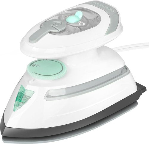 Beautural Mini Travel Steam Iron - Dual Voltage, Temperature Control, Non-Stick Soleplate | Ideal for Sewing & Quilting