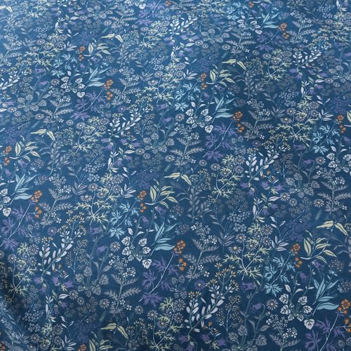 100% Cotton Floral Queen Duvet Cover Set - 3-Piece Wildflower Bedding
