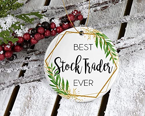 Stock Trader Christmas Ornament Printed on Both Sides - Holiday Gift for Stock Traders