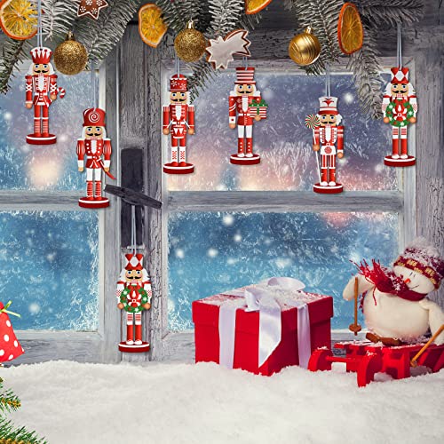 36 Pcs Wooden Christmas Nutcracker Ornaments - Hanging Tree Decor Set