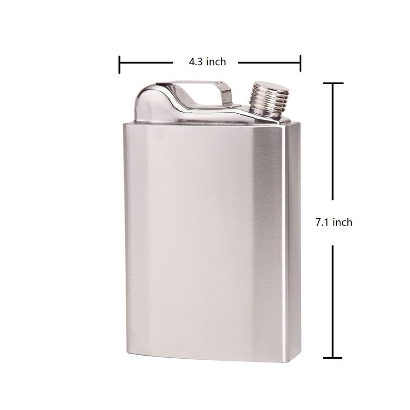 TOX TANEAXON 26 oz Large Capacity Whiskey Flasks with Removable Transparent Holster - Stainless Steel and Leak Proof