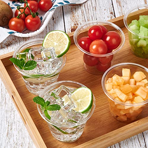 Turbo Bee 600 Pack 9oz Clear PET Cups - Disposable Cocktail Tumblers for Weddings & Parties