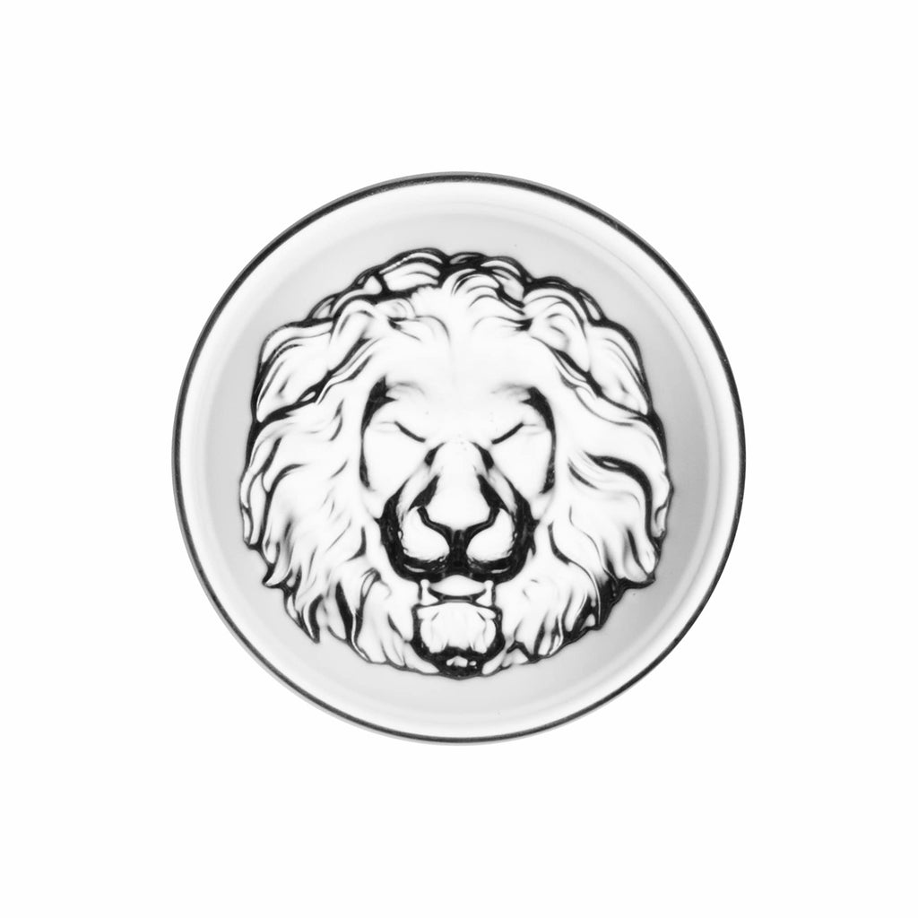 QUEEN&STONE LEAD FREE Old Fashioned Whiskey Glasses with Lion Pattern On the Thick Weighted Bottom 10oz Set of 4 Perfect for Scotch Bourbon Cocktails