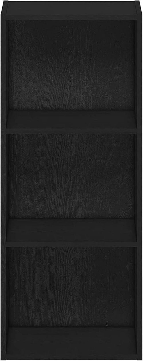 Furinno Bookcase - 3-Tier Storage Solution in Blackwood & Americano Finishes | Stylish Organization