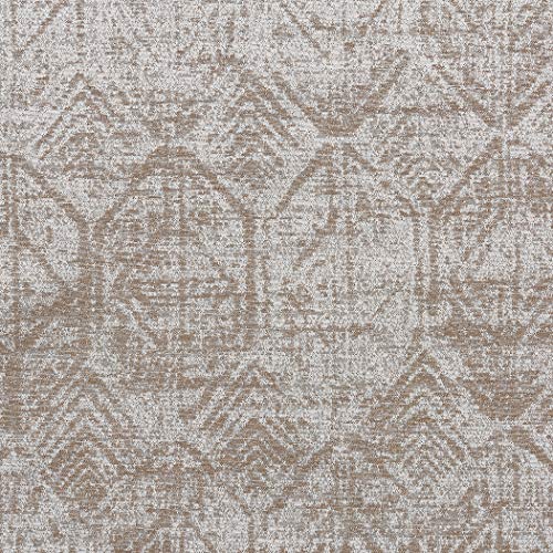 Sun Zero Darren Distressed Woven Jacquard Blackout Grommet Curtain Panel, 50" x 63", Camel