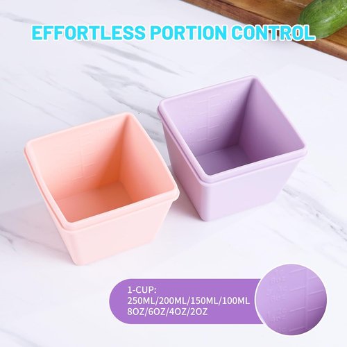 Gemice Silicone Freezer Molds - BPA-Free 8-Pack Soup Cube Trays with Lids | Oven & Dishwasher Safe