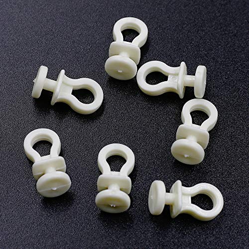 50 Pcs Plastic Curtain Track Rollers - Smooth Glider Track Carriers