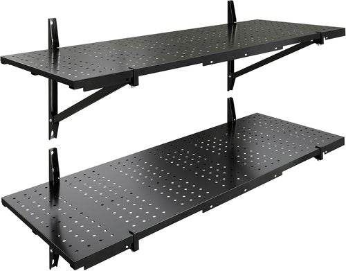FLEXIMOUNTS 2-Pack Garage Shelving | Heavy-Duty 14"x34" Wall-Mounted Storage Rack with 700 lbs Capacity