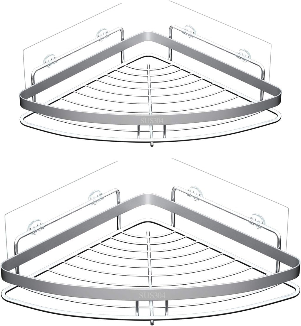 Skiennix 14PCS Shower Caddy Adhesive Replacement | Heavy-Duty No-Drill Wall Organizer - Transparent