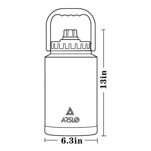 Arslo large Insulated Water Jug With Handle, One Gallon Insulated Water Bottle, 1 Gallon Stainless Steel Water Jug