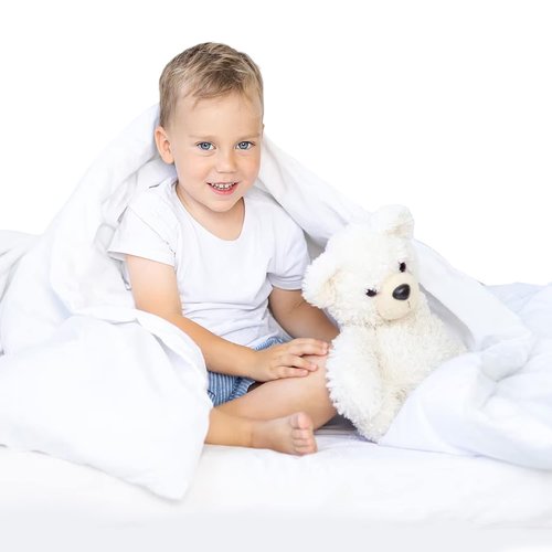 Continental Bedding Serenity Toddler Down Comforter 700 Fill Power White Down Duvet Insert 100% Cotton Shell White, 33x42