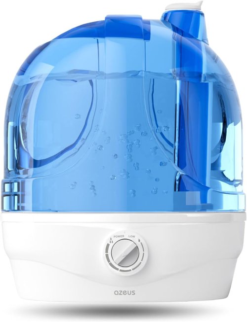 AZEUS Ultrasonic Cool Mist Humidifier - 2.8L Top Fill Design for Baby Nursery & Home | Quiet, 30-Hour Run Time, BPA-Free