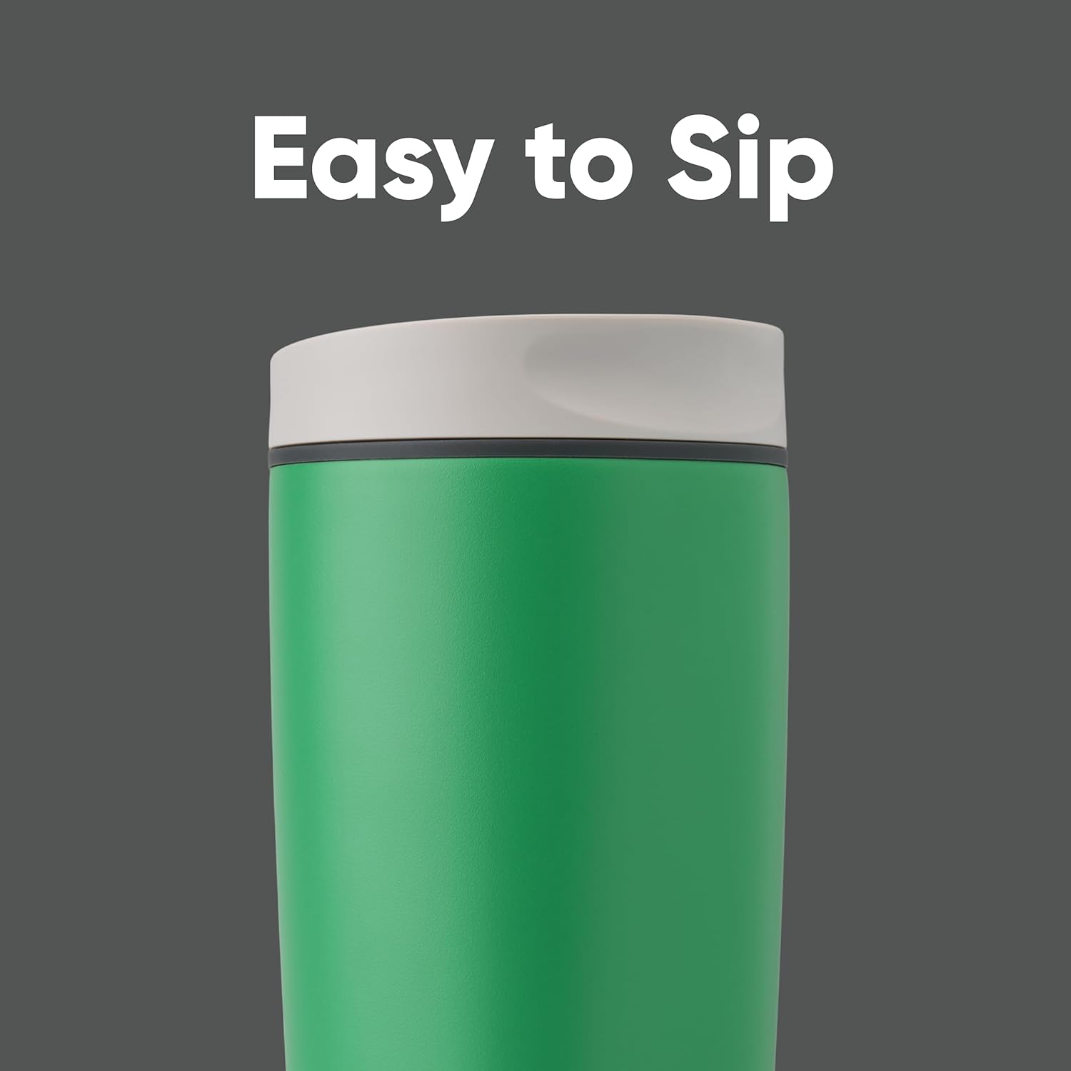 Owala SmoothSip Coffee Tumbler - Insulated Stainless Steel, BPA Free, 20 oz, Grey/Green