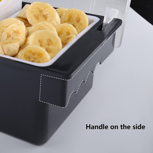 FEOOWV Fruit Veggie Condiment Caddy with Lid, 6 Compartment Plastic Dispenser Tray for Catering Dips Toppings, Serving Taco, Ice Cream, Fruit, & Salad Bar,Garnish Organizer for Restaurant Supplies