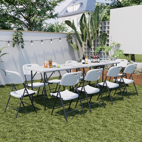 4-Foot Folding Picnic Table with Mesh Bag, Portable Heavy-Duty Utility Table
