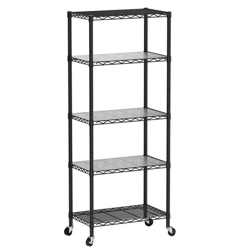 SINGAYE 5 Garage Heavy Duty Shelving Unit Kitchen Pantry Close Home Organizers and Storage Bathroom Shelf Laundry Room Organization Industrial Book Metal Wire Adjustable Shelves