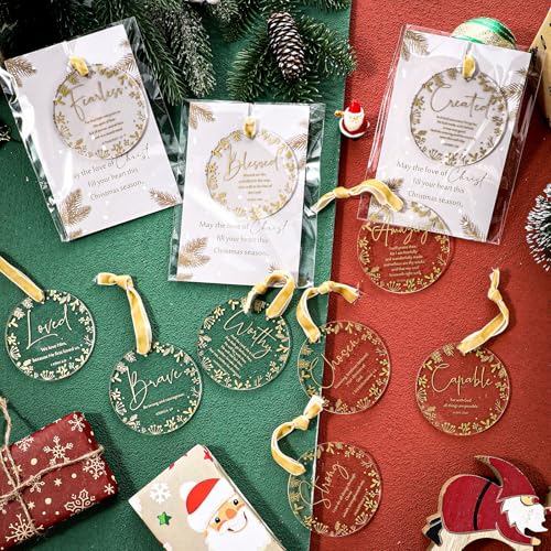 30 Sets Christian Christmas Ornaments Bulk Bible Verse Blessing Decorations