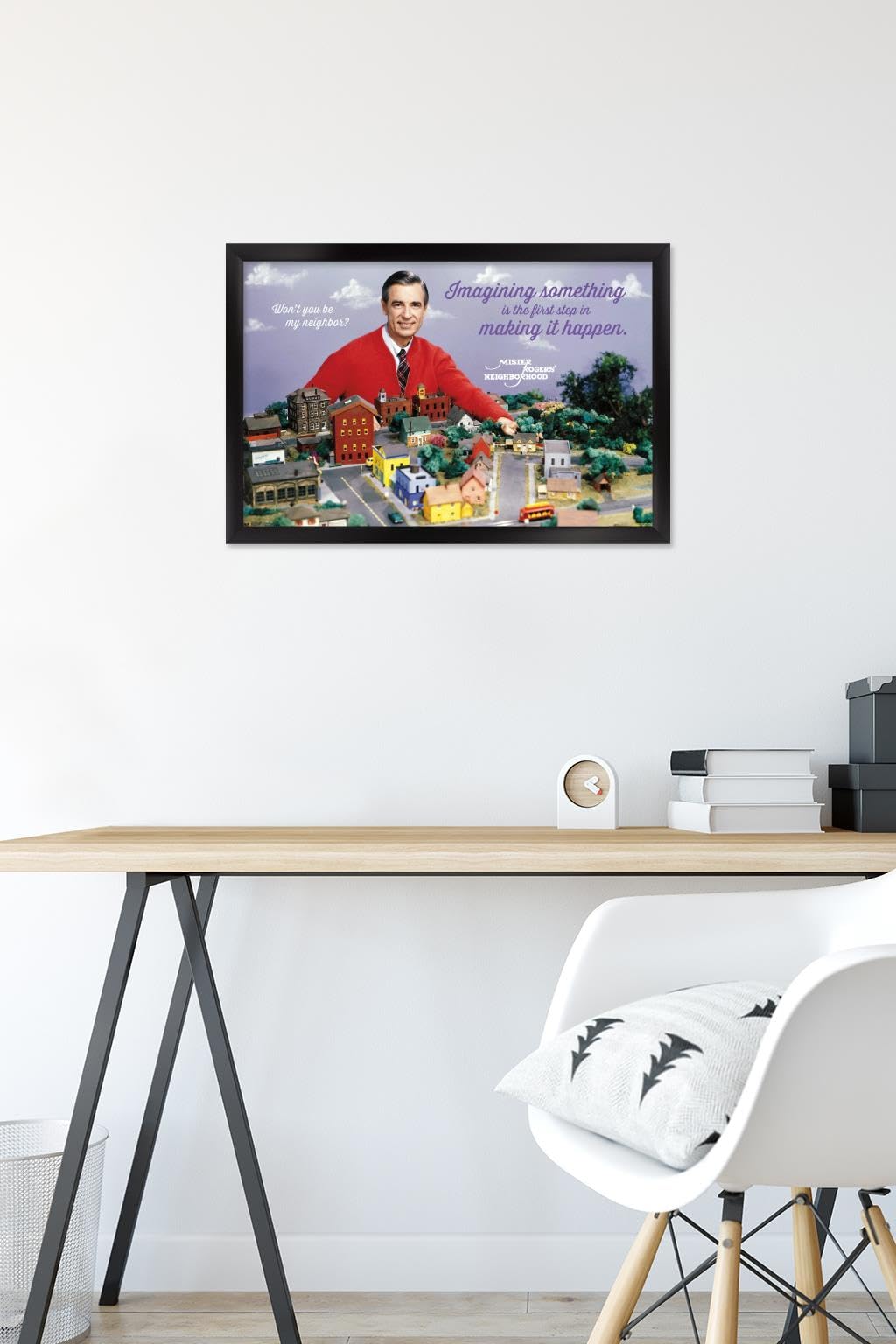 Mister Rogers - Neighborhood Wall Poster, 22.4L" x 14.7W", Black Framed Version