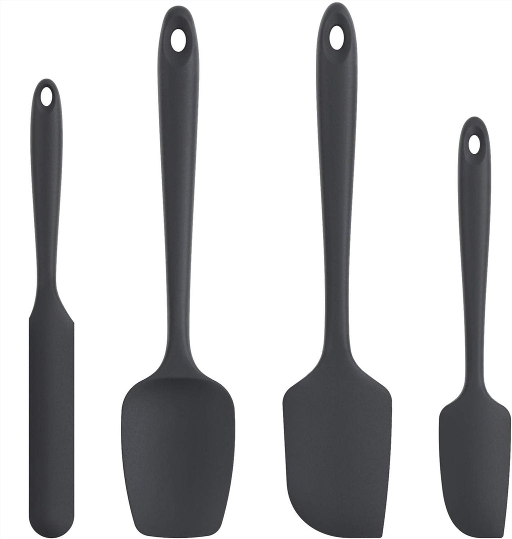 U-Taste Silicone Spatula Set - Heat Resistant Up to 600°F | Durable Black Kitchen Tools