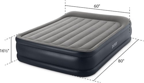 Intex Dura-Beam Plus Deluxe Pillow Bed - Twin Size with Built-in Electric Pump | 300lb Capacity
