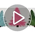 Dunzy Pastel Christmas Tree Bath Rug Non-Slip Microfiber 31.5x19.7in Holiday Decor
