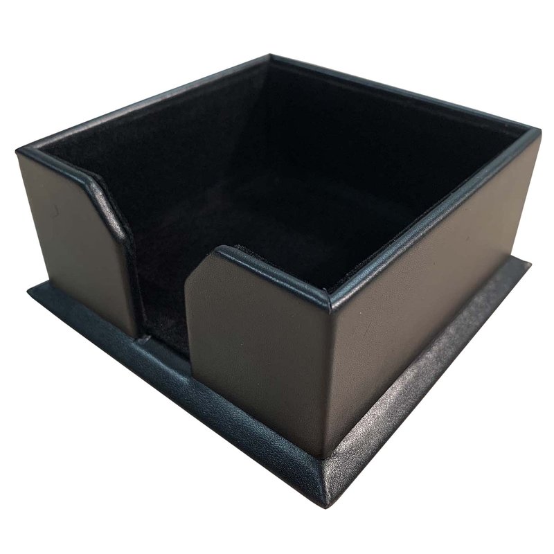 Dacasso A1075 Black 3" x 3" Leather Note Holder
