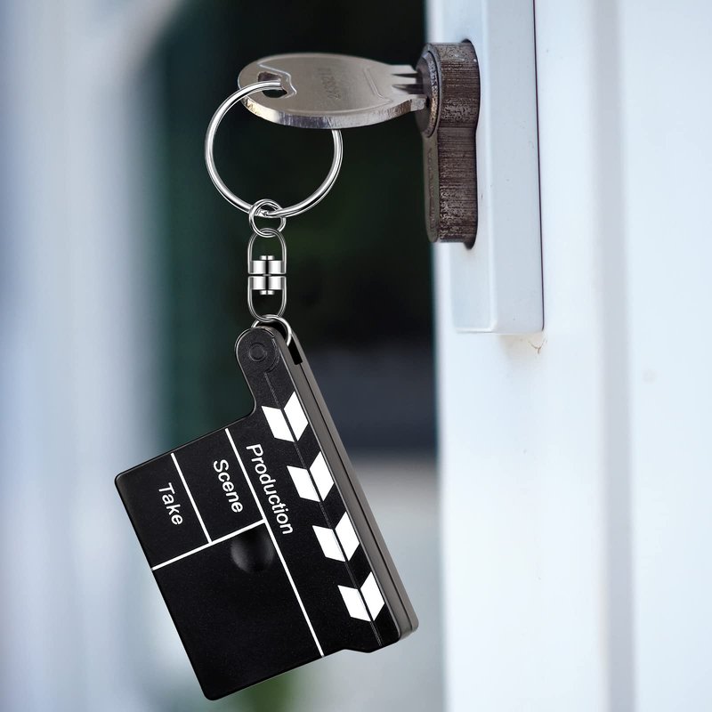 Junkin Movie Night Party Favors Bulk Clapboard Key Chain with Tape Measure Movie Theme Party Favors Night Decorations for Souvenir Prizes(72 Pcs)