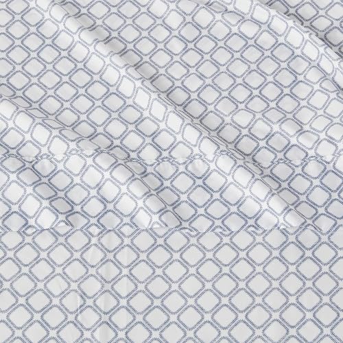 Ultra-Soft Microfiber 4-Piece Bed Sheet Set, Full Size, Aqua Print