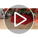 Champagne Gold Sequin Christmas Tree Collar - 33.5 Inch Base Cover
