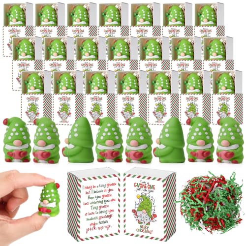 48 Sets Christmas Gnome Stress Ball Gift Boxes – 48 Gift Boxes Included (Variation: 48 / Xmas Gnome) Wettarn