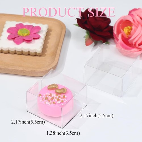 50Pcs Single Boxes for Chocolate, Macaron & Brownie Treats - Perfect for Weddings & Parties