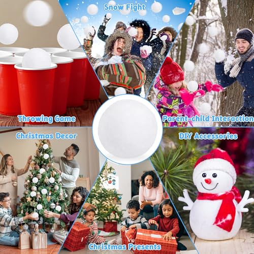 Indoor Snow Ball Fight Set - 20PCS Soft Non-Toxic Polyester Snow Balls